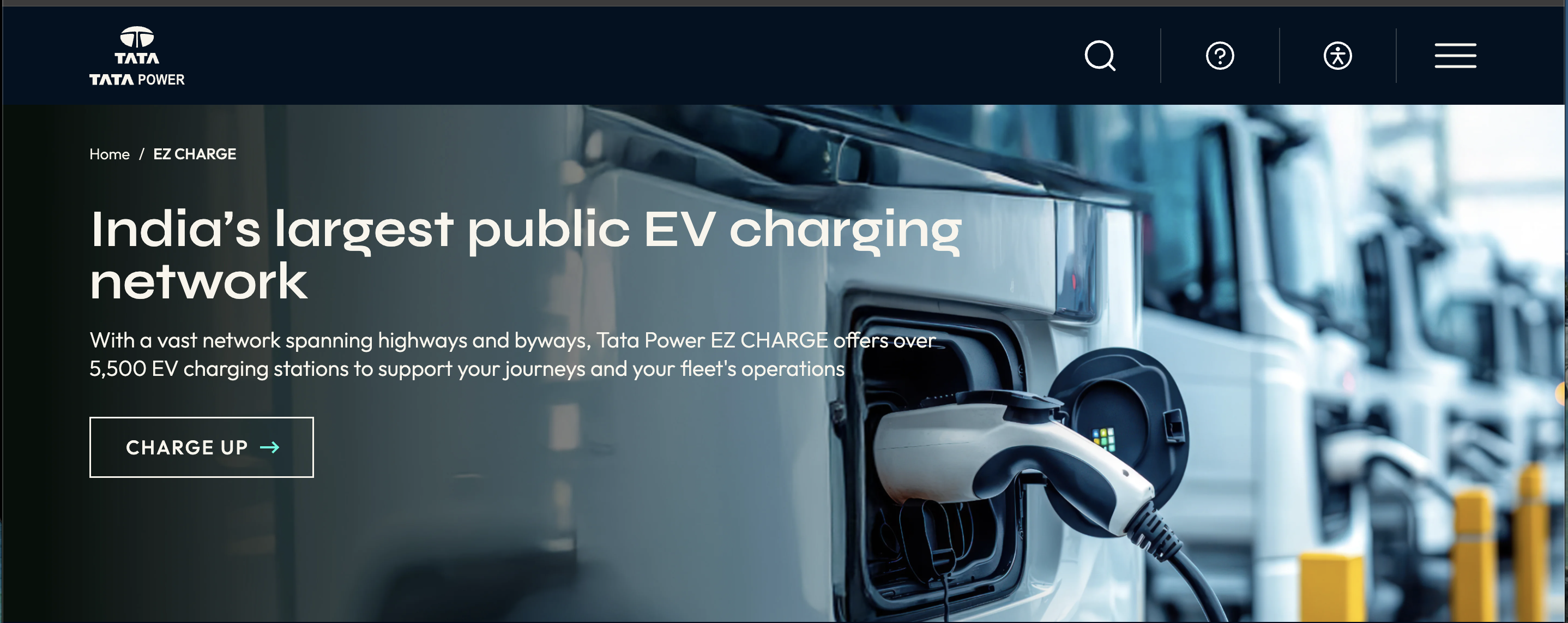 Tata Power EZ Charge website